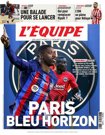 L’equipe du Mardi 1er Août 2023