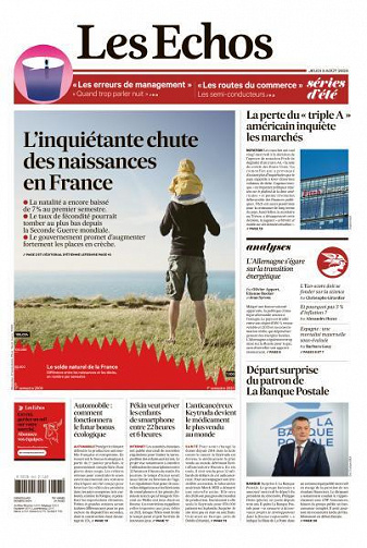 Les Echos du Jeudi 3 Août 2023