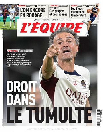 L’equipe du Jeudi 3 Août 2023