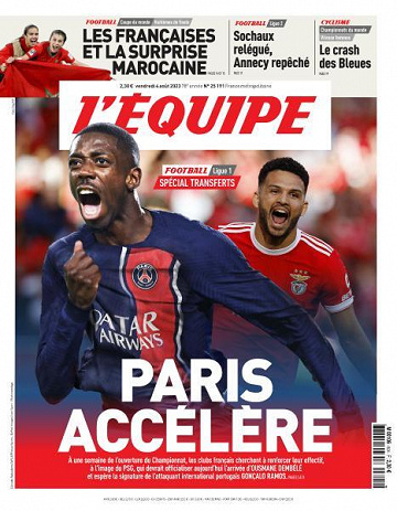 L’equipe du Vendredi 4 Août 2023