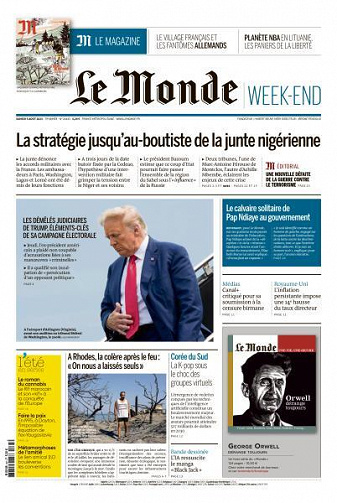 Le Monde du Samedi 5 Août 2023