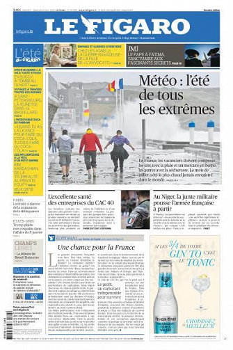 Le Figaro du Samedi 5 et Dimanche 6 Août 2023