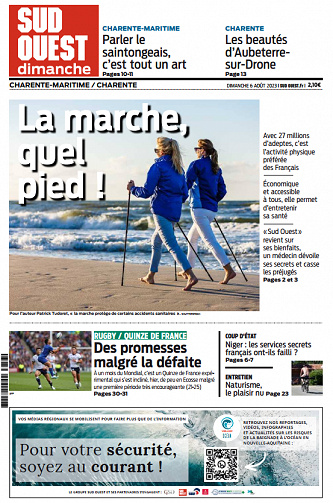 Sud Ouest (5 éditions) du Dimanche 6 Août 2023