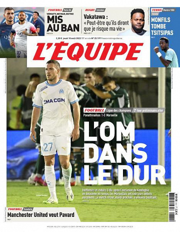 L’equipe du Jeudi 10 Août 2023