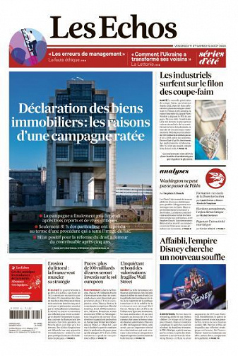 Les Echos du Vendredi 11 et Samedi 12 Août 2023