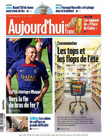 Aujourd’hui en France - 14 Août 2023