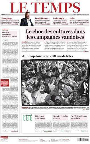 Le Temps - 14 Août 2023