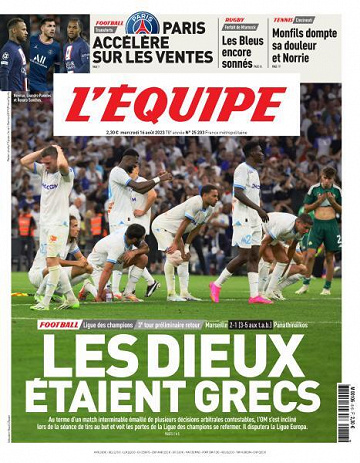 L’equipe du Mercredi 16 Août 2023