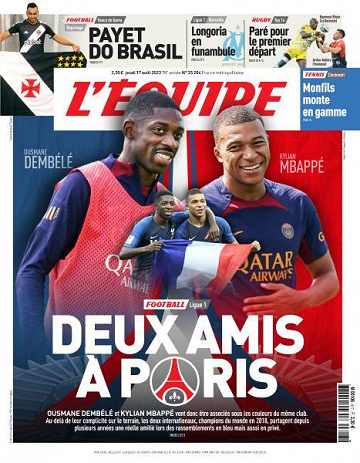 L’equipe du Jeudi 17 Août 2023