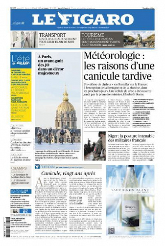 Le Figaro du Samedi 19 et Dimanche 20 Août 2023