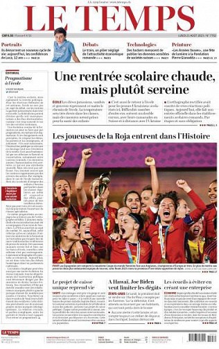 Le Temps - 21 Août 2023