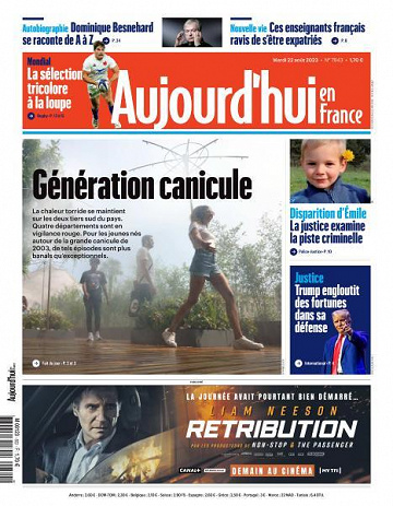 Aujourd’hui en France - 22 Août 2023