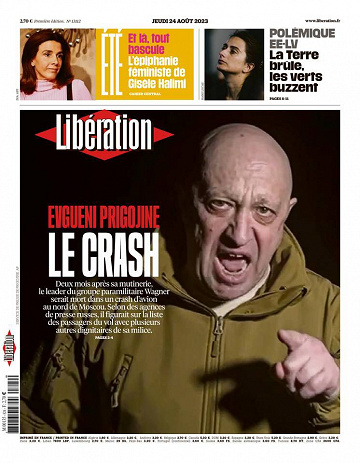 Libération du Jeudi 24 Août 2023