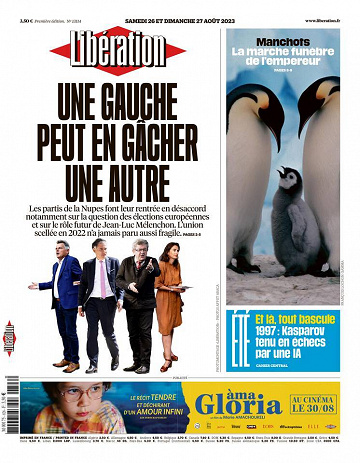 Libération du Samedi 26 et Dimanche 27 Août 2023
