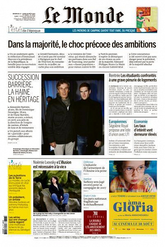 Le Monde du Dimanche 27 et Lundi 28 Août 2023