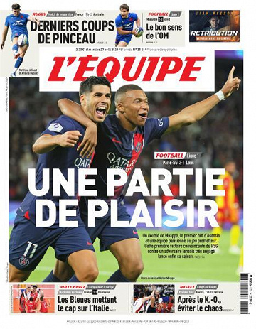 L’equipe du Dimanche 27 Août 2023