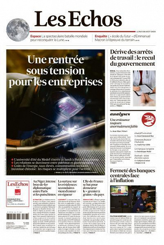 Les Echos du Lundi 28 Août 2023