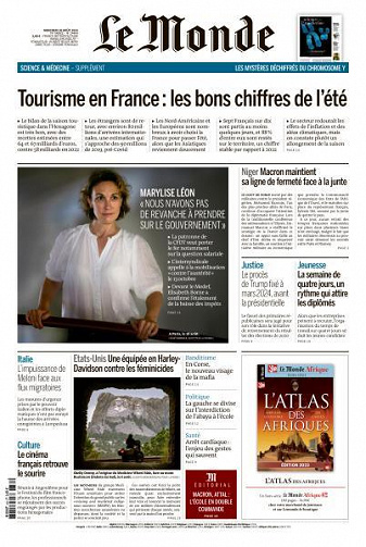 Le Monde du Mercredi 30 Août 2023