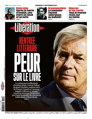 Libération du Vendredi 1er Septembre 2023