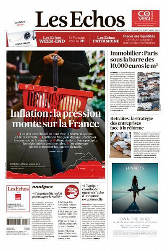 Les Echos du Vendredi 1er Septembre 2023