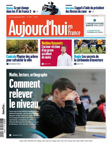 Aujourd’hui en France - 4 Septembre 2023