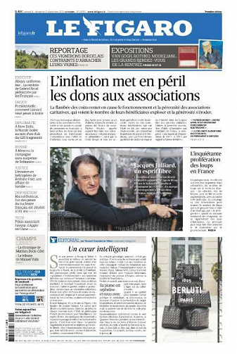 Le Figaro du Samedi 9 et Dimanche 10 Septembre 2023
