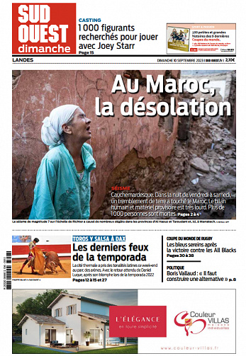 Sud Ouest (2 éditions) du Dimanche 10 Septembre 2023