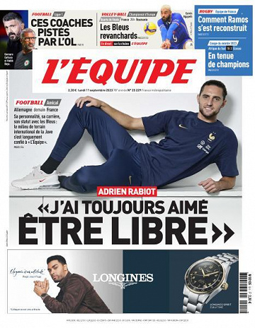 L’equipe du Lundi 11 Septembre 2023