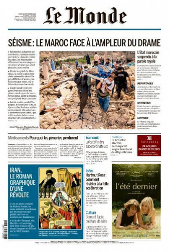 Le Monde du Mardi 12 Septembre 2023