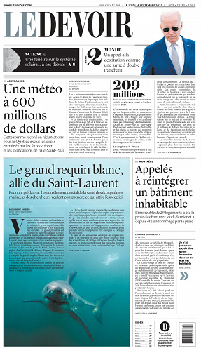 Le Devoir du 14 Septembre 2023
