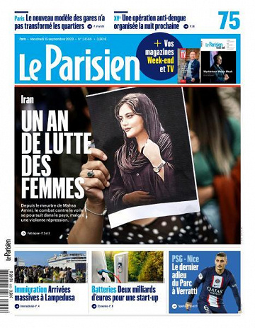 Le Parisien du Vendredi 15 Septembre 2023