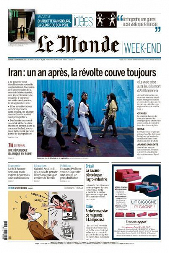Le Monde du Samedi 16 Septembre 2023