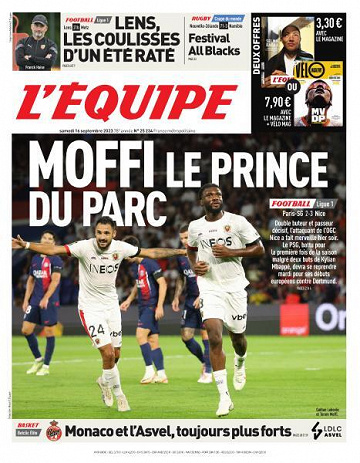 L’equipe du Samedi 16 Septembre 2023