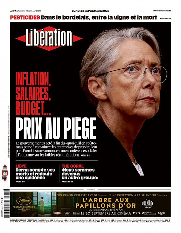 Libération du Lundi 18 Septembre 2023