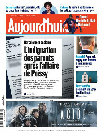 Aujourd’hui en France - 18 Septembre 2023