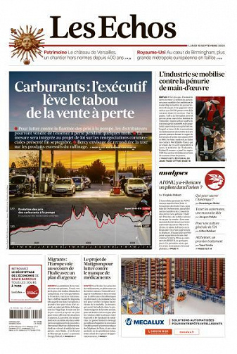 Les Echos du Lundi 18 Septembre 2023