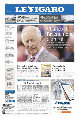 Le Figaro du Mercredi 20 Septembre 2023