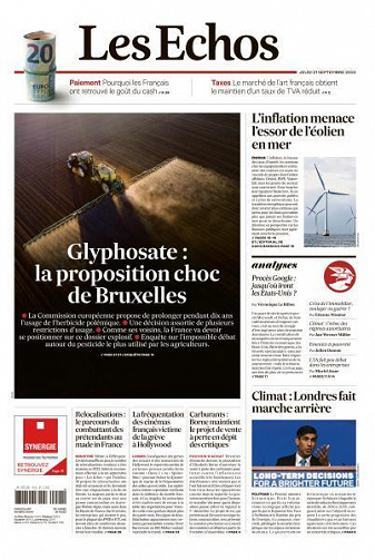 Les Echos du Jeudi 21 Septembre 2023