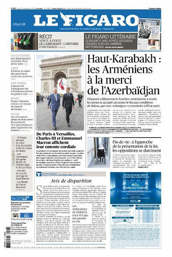 Le Figaro du Jeudi 21 Septembre 2023