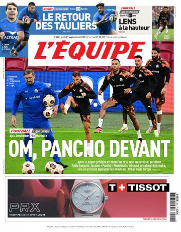 L’equipe du Jeudi 21 Septembre 2023