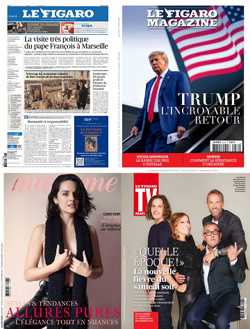 Pack Le Figaro et ses 3 suppléments - Vendredi 22 Septembre 2023