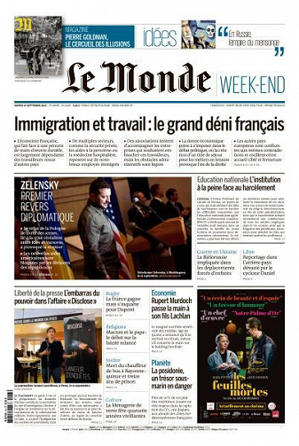 Le Monde du Samedi 23 Septembre 2023