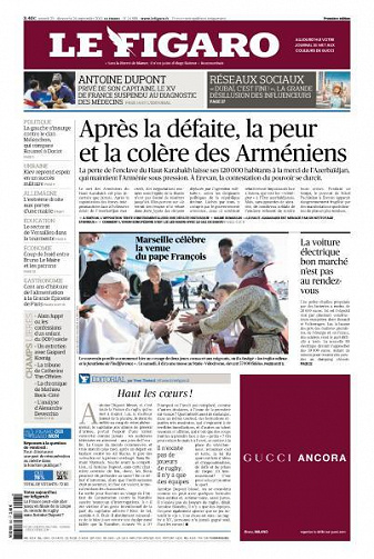 Le Figaro du Samedi 23 et Dimanche 24 Septembre 2023