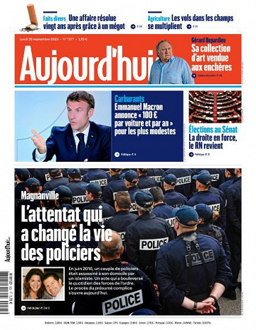 Aujourd’hui en France - 25 Septembre 2023