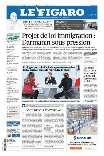 Le Figaro du Lundi 25 Septembre 2023