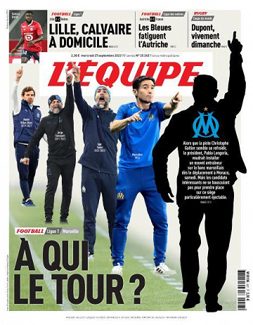 L’equipe du Mercredi 27 Septembre 2023