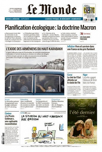 Le Monde du Jeudi 28 Septembre 2023