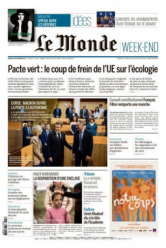 Le Monde du Samedi 30 Septembre 2023