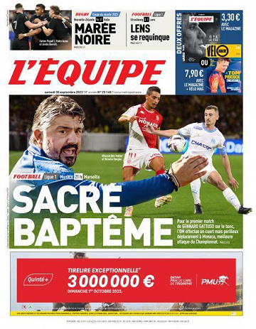 L’equipe du Samedi 30 Septembre 2023