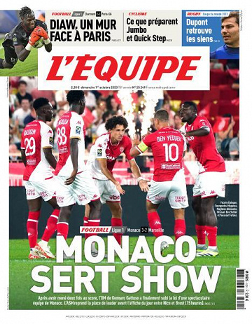 L’equipe du Dimanche 1er Octobre 2023